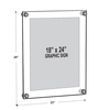 Azar Displays Standoff Sign Holder:18"x24" Graphic Size. Overall Size: 22"x28" 105524